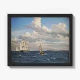 Ships in the Sound North of Kronborg Castle, Elsinore by C.W. Eckersberg - thumbnail_1_bf_6767313db7c995d950164020